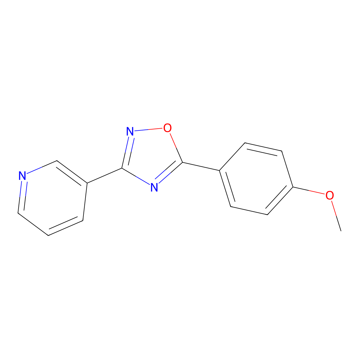 3-[5-(4-Methoxyphenyl)-1,2,4-oxadiazol-3-yl]pyridine molecular structure, CAS 330656-03-6