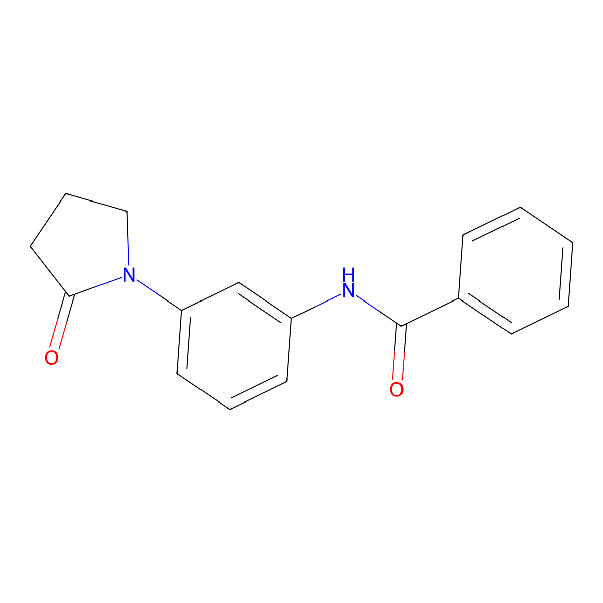 N-[3-(2-oxopyrrolidin-1-yl)phenyl]benzamide molecular structure, CAS 330657-69-7