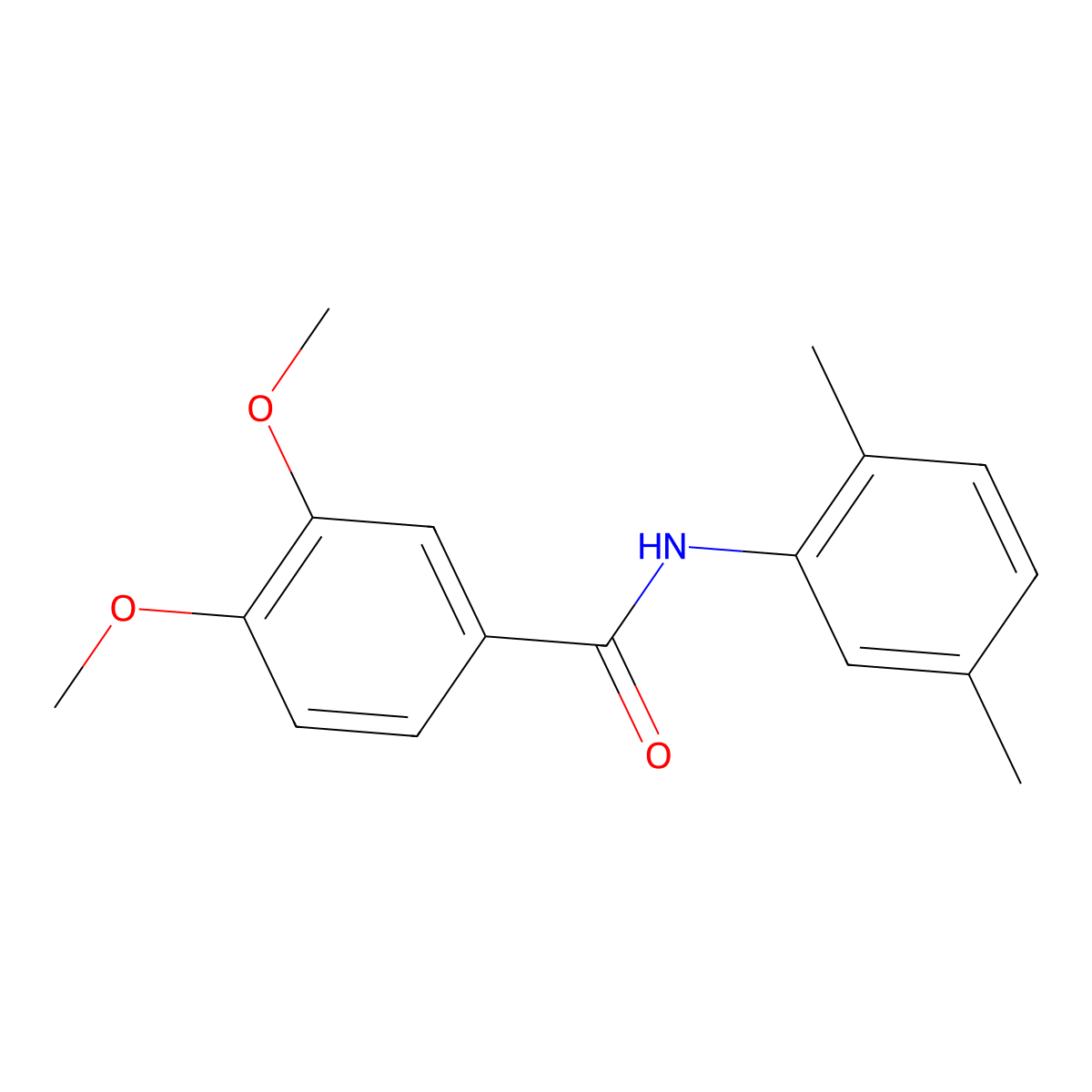 N-(2,5-dimethylphenyl)-3,4-dimethoxybenzamide molecular structure, CAS 330657-80-2