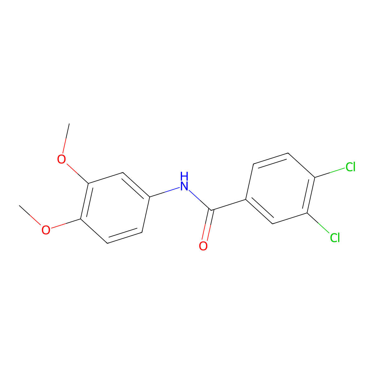 3,4-dichloro-N-(3,4-dimethoxyphenyl)benzamide molecular structure, CAS 330657-81-3