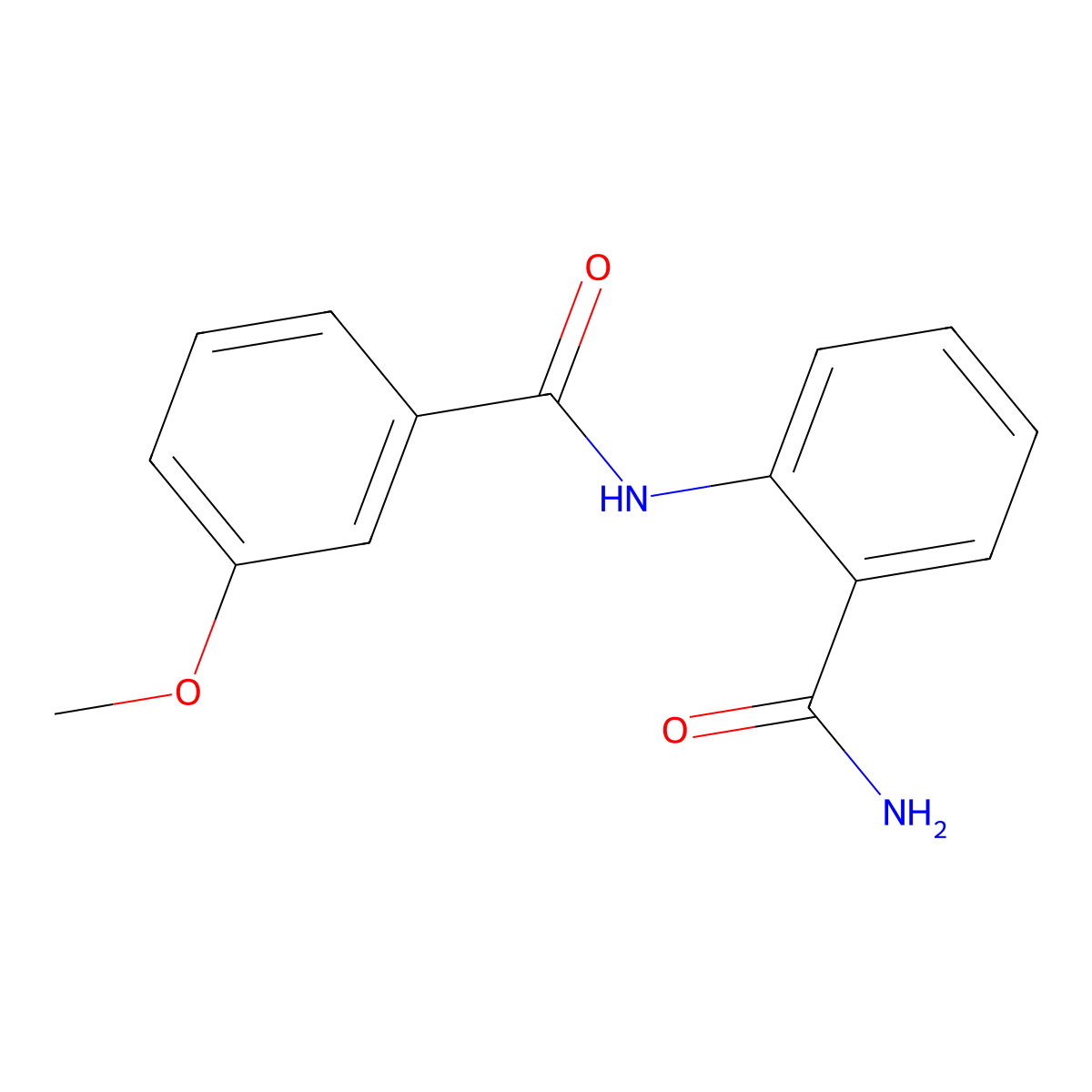 N-(2-carbamoylphenyl)-3-methoxybenzamide molecular structure, CAS 330657-87-9