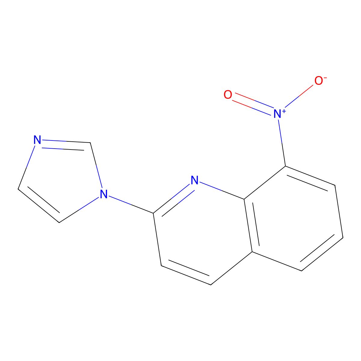 2-(1H-Imidazol-1-yl)-8-nitroquinoline molecular structure, CAS 330663-15-5