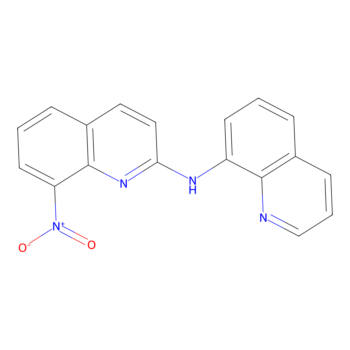 8-nitro-N-quinolin-8-ylquinolin-2-amine molecular structure, CAS 330663-17-7
