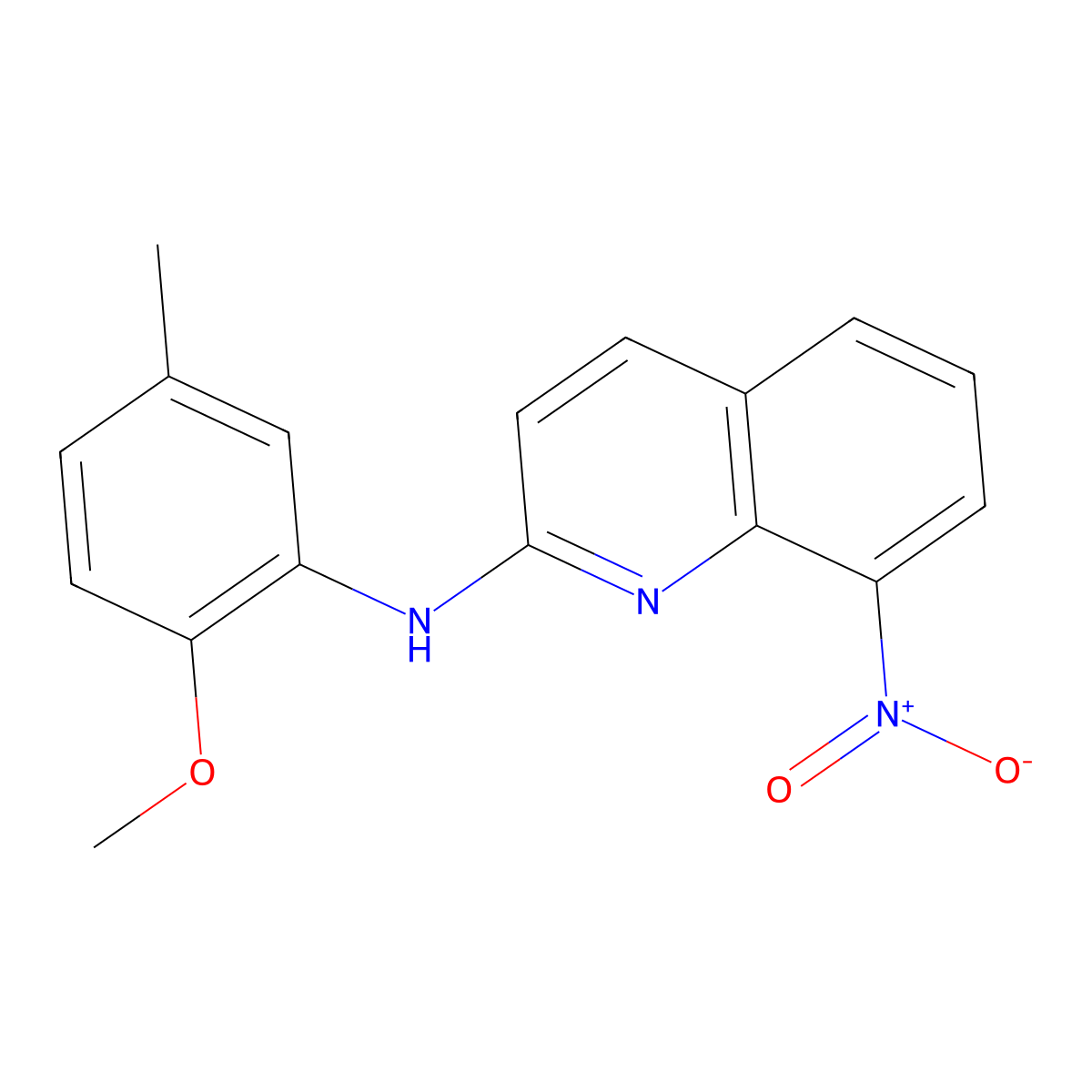 N-(2-methoxy-5-methylphenyl)-8-nitroquinolin-2-amine molecular structure, CAS 330663-18-8