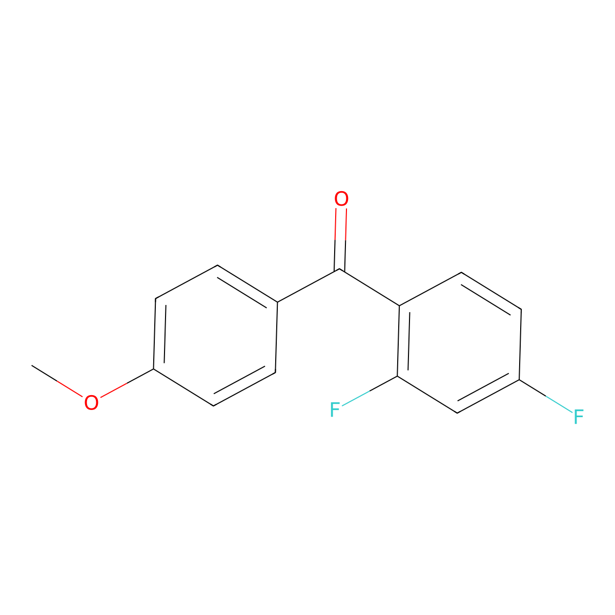 (2,4-Difluorophenyl)(4-methoxyphenyl)methanone molecular structure, CAS 330670-83-2