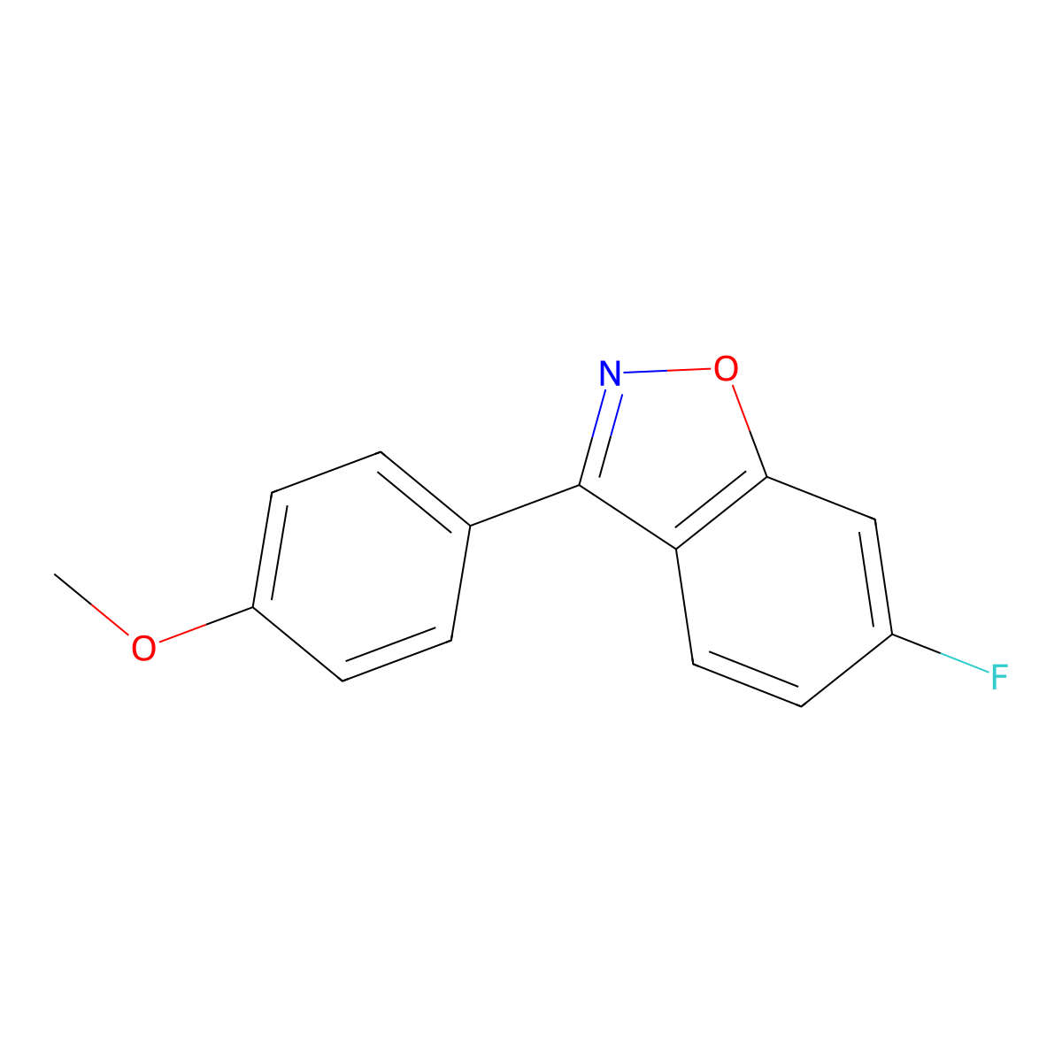 6-Fluoro-3-(4-methoxy-phenyl)-benzo[d]isoxazole molecular structure, CAS 330670-85-4