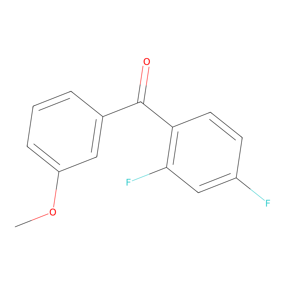 (2,4-Difluorophenyl)(3-methoxyphenyl)methanone molecular structure, CAS 330670-89-8