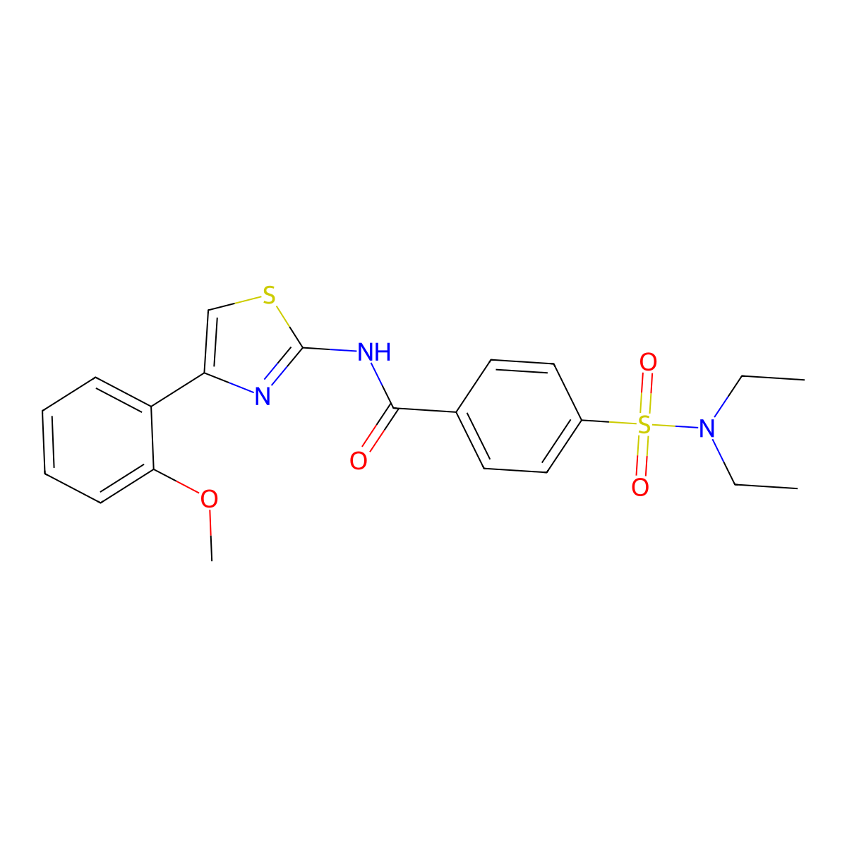 4-(diethylsulfamoyl)-N-[4-(2-methoxyphenyl)-1,3-thiazol-2-yl]benzamide molecular structure, CAS 330675-51-9