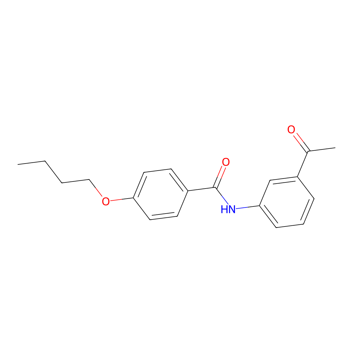 N-(3-acetylphenyl)-4-butoxybenzamide molecular structure, CAS 330676-92-1