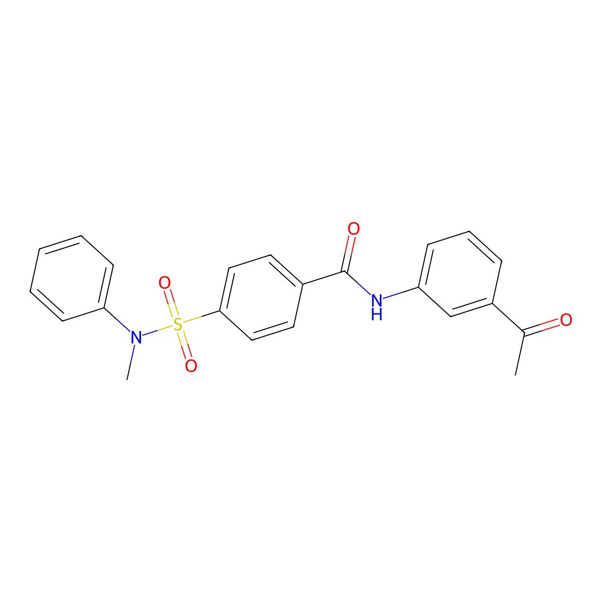 N-(3-acetylphenyl)-4-[methyl(phenyl)sulfamoyl]benzamide molecular structure, CAS 330676-93-2