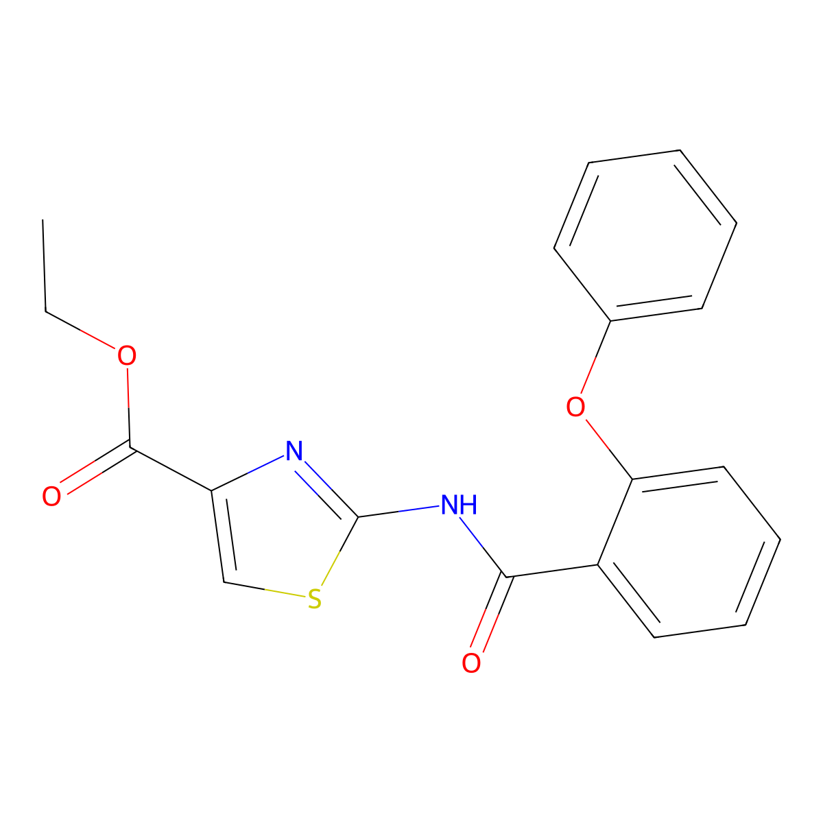 Ethyl 2-(2-phenoxybenzamido)thiazole-4-carboxylate molecular structure, CAS 330676-96-5