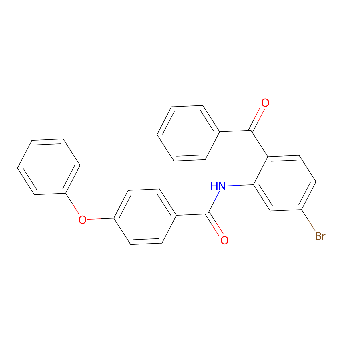 N-(2-benzoyl-5-bromophenyl)-4-phenoxybenzamide molecular structure, CAS 330676-98-7