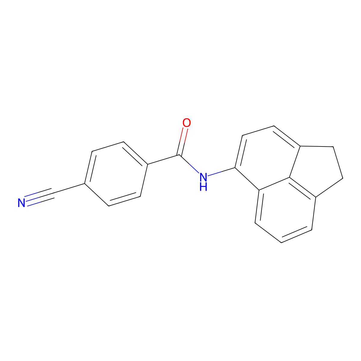 4-cyano-N-(1,2-dihydroacenaphthylen-5-yl)benzamide molecular structure, CAS 330677-13-9