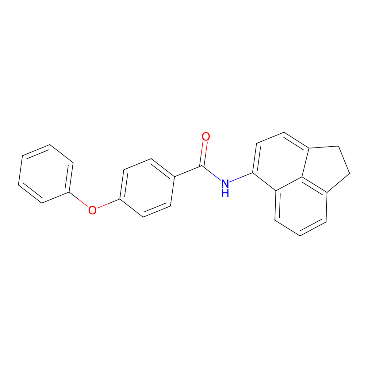N-(1,2-dihydroacenaphthylen-5-yl)-4-phenoxybenzamide molecular structure, CAS 330677-16-2