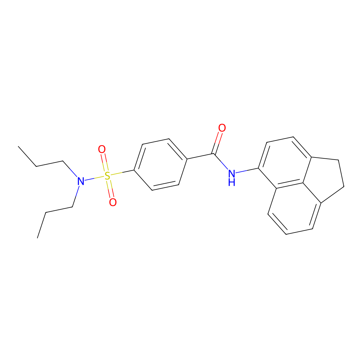 N-(1,2-dihydroacenaphthylen-5-yl)-4-(dipropylsulfamoyl)benzamide molecular structure, CAS 330677-17-3