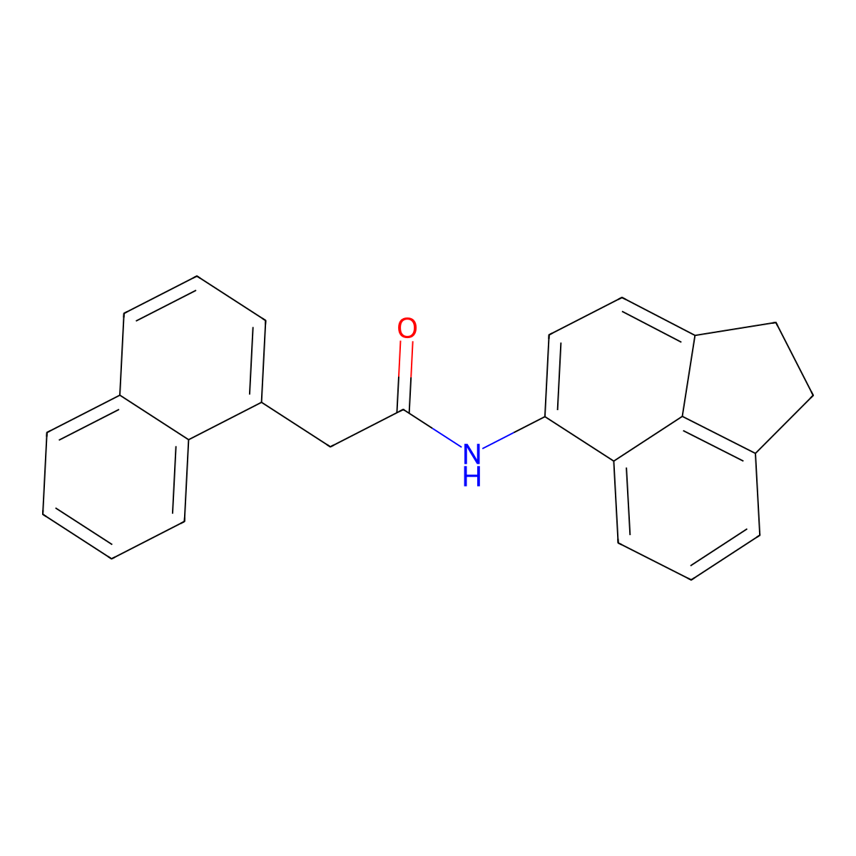N-(1,2-dihydroacenaphthylen-5-yl)-2-(naphthalen-1-yl)acetamide molecular structure, CAS 330677-18-4