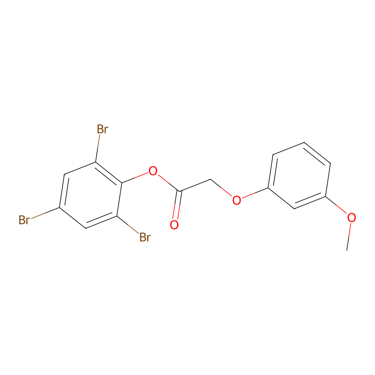2,4,6-Tribromophenyl 2-(3-methoxyphenoxy)acetate molecular structure, CAS 330677-24-2