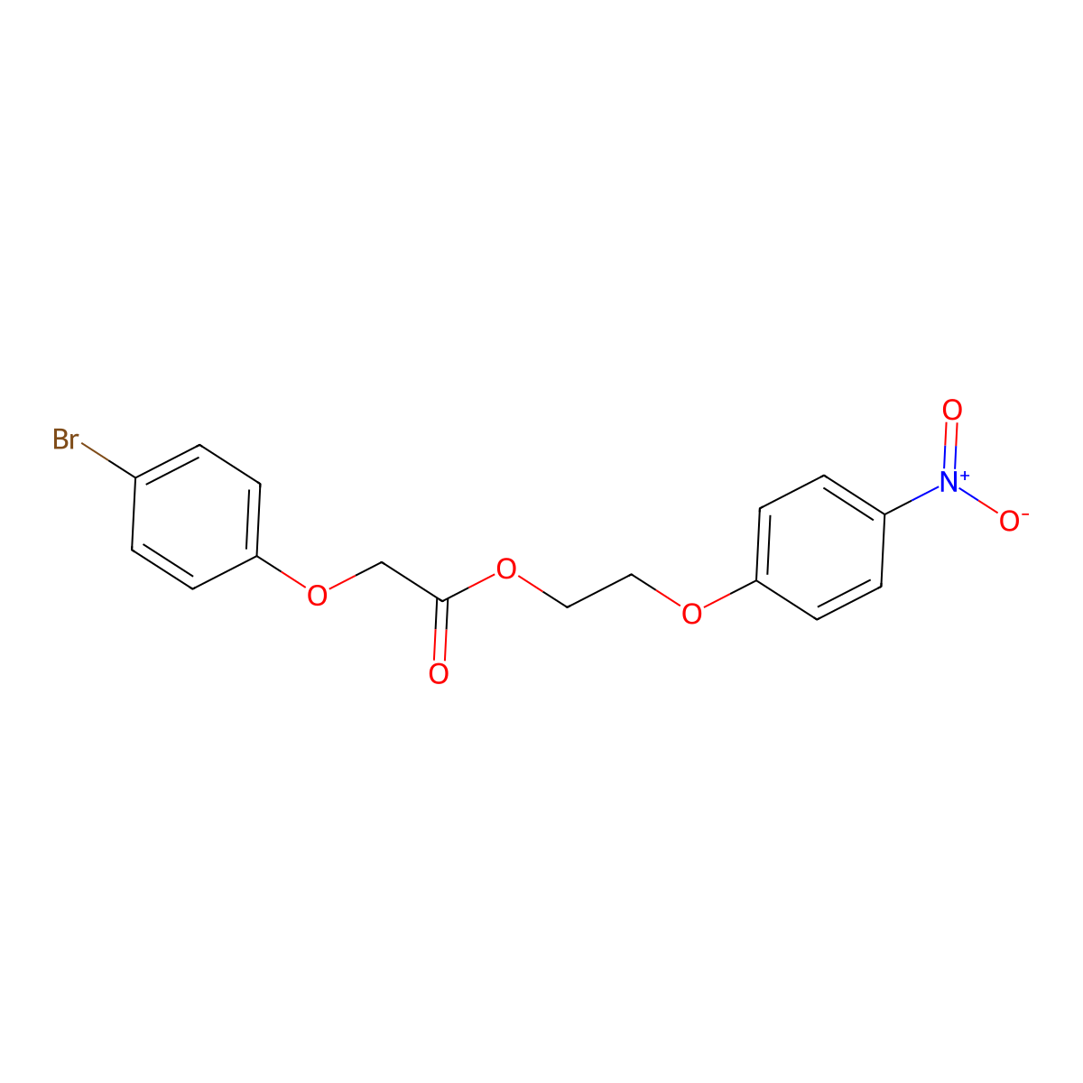2-(4-Nitrophenoxy)ethyl 2-(4-bromophenoxy)acetate molecular structure, CAS 330677-25-3