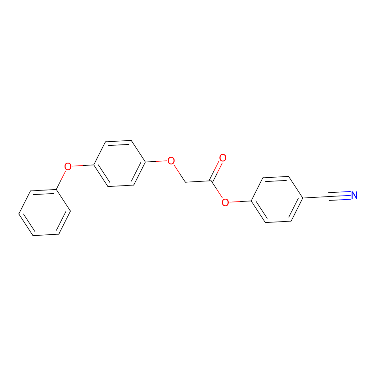 4-Cyanophenyl 2-(4-phenoxyphenoxy)acetate molecular structure, CAS 330677-26-4
