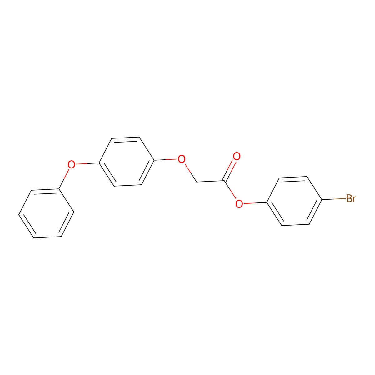 4-Bromophenyl 2-(4-phenoxyphenoxy)acetate molecular structure, CAS 330677-27-5
