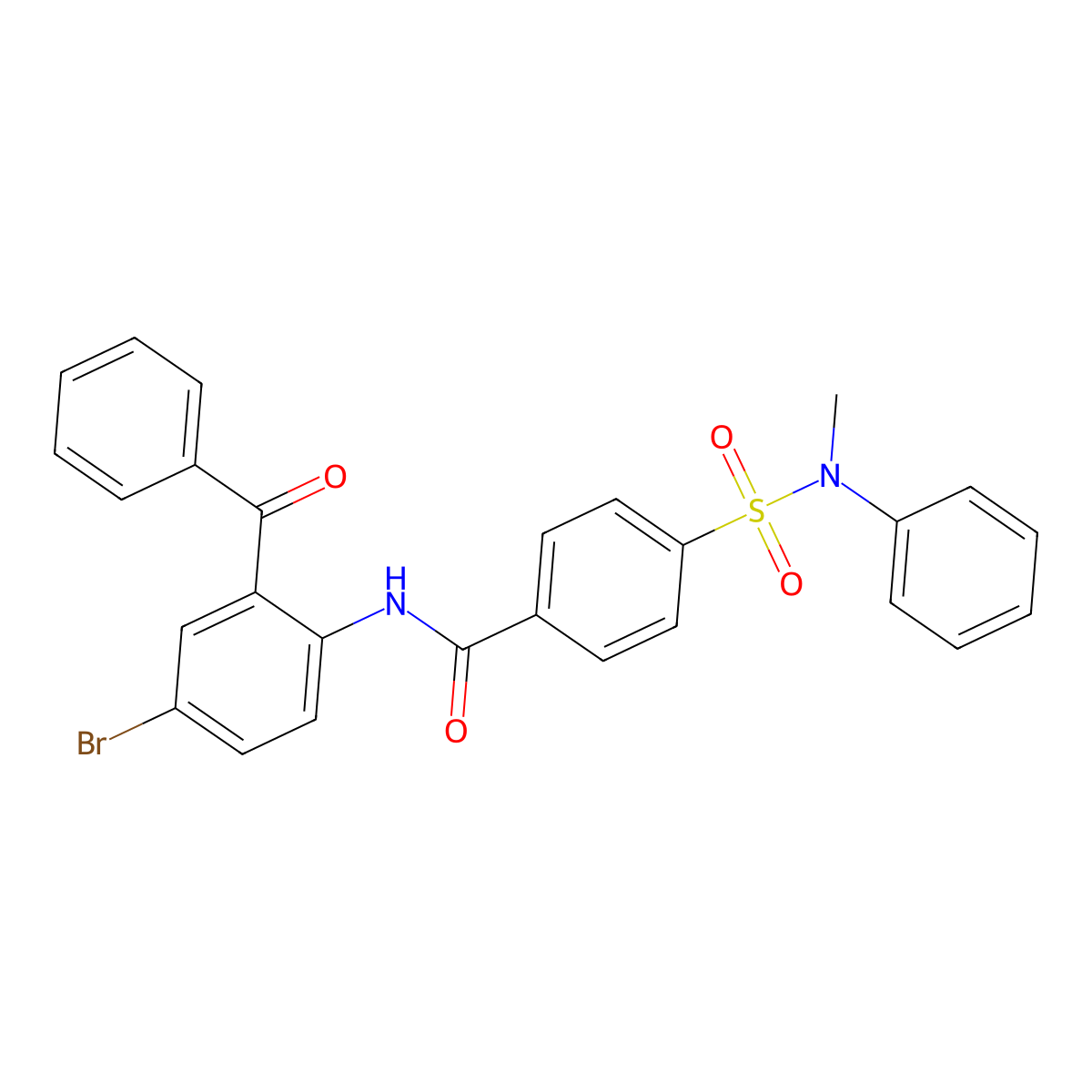 N-(2-benzoyl-4-bromophenyl)-4-[methyl(phenyl)sulfamoyl]benzamide molecular structure, CAS 330677-41-3