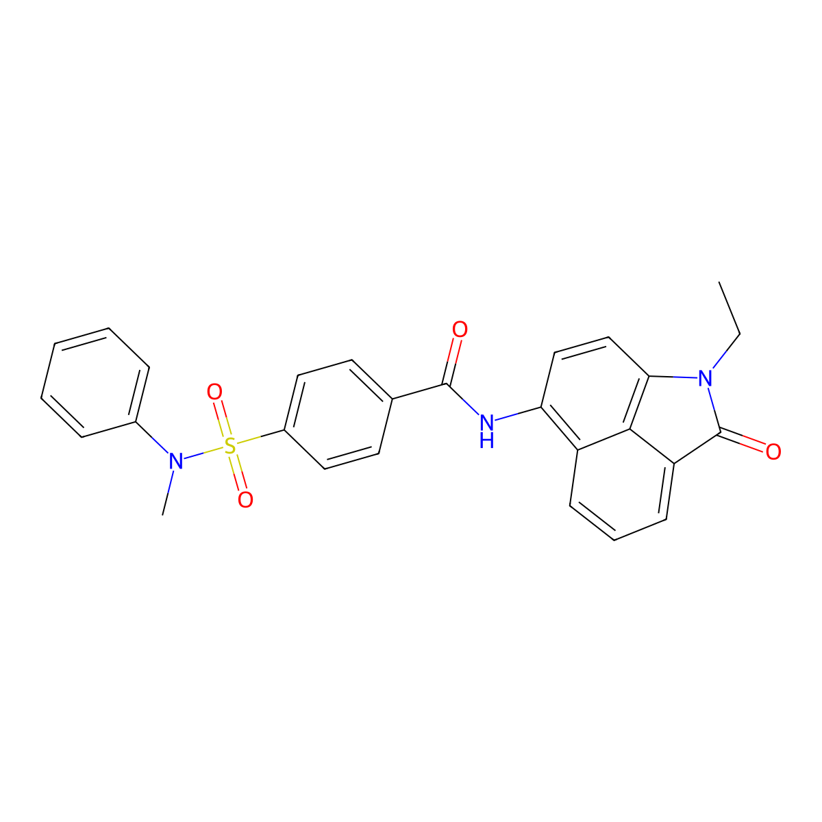 N-(1-ethyl-2-oxo-1,2-dihydrobenzo[cd]indol-6-yl)-4-(N-methyl-N-phenylsulfamoyl)benzamide molecular structure, CAS 330677-42-4
