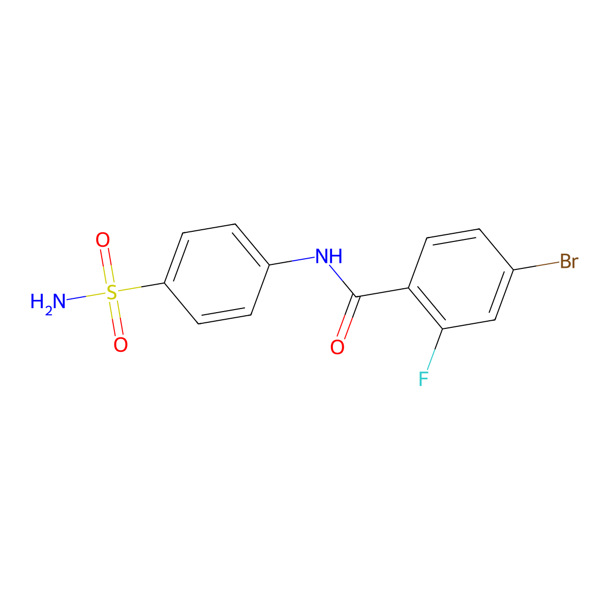 4-bromo-2-fluoro-N-(4-sulfamoylphenyl)benzamide molecular structure, CAS 330677-57-1