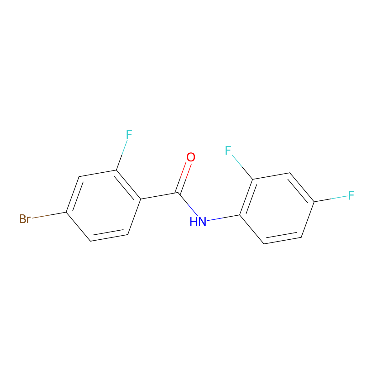 4-bromo-N-(2,4-difluorophenyl)-2-fluorobenzamide molecular structure, CAS 330677-61-7