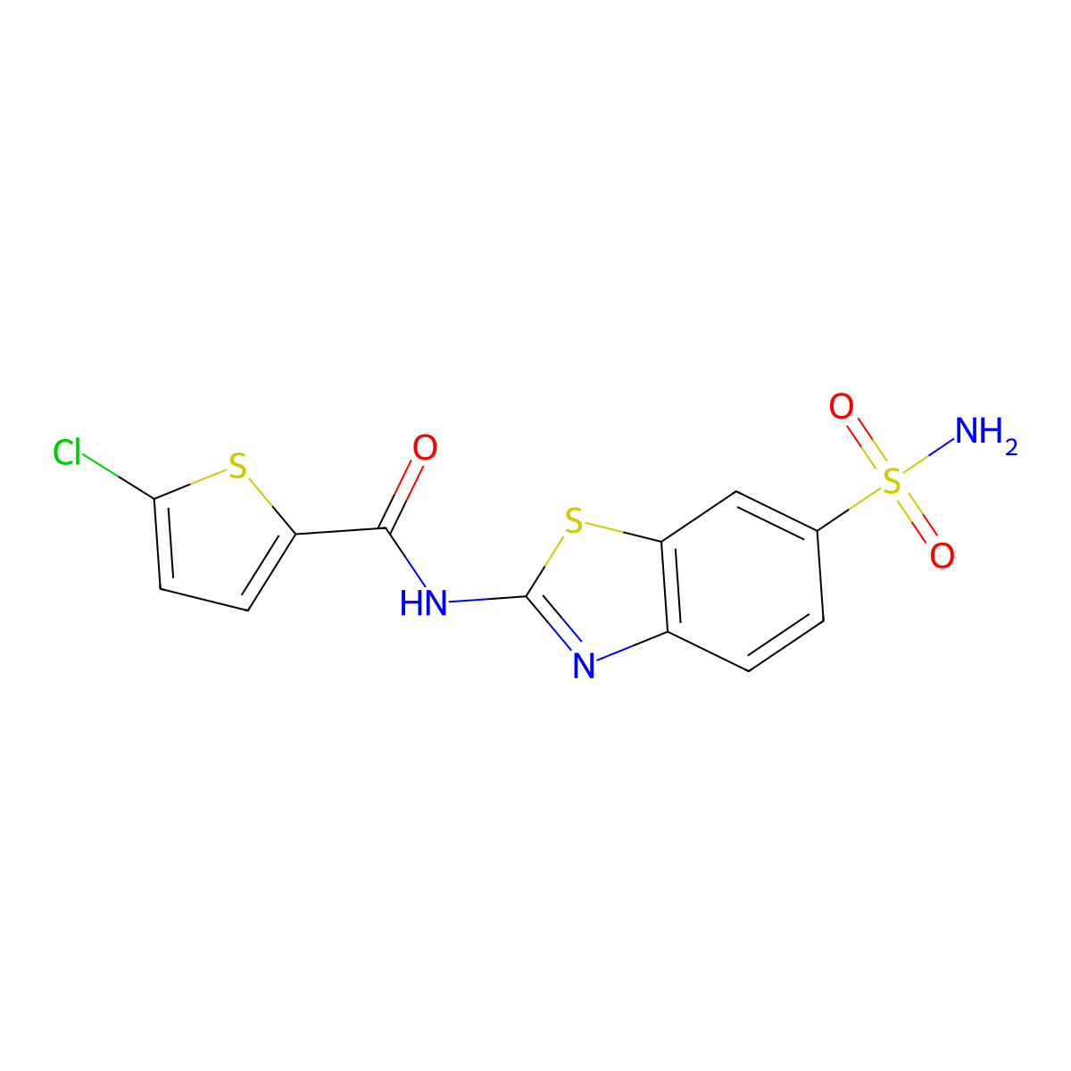 5-chloro-N-(6-sulfamoyl-1,3-benzothiazol-2-yl)thiophene-2-carboxamide molecular structure, CAS 330677-94-6