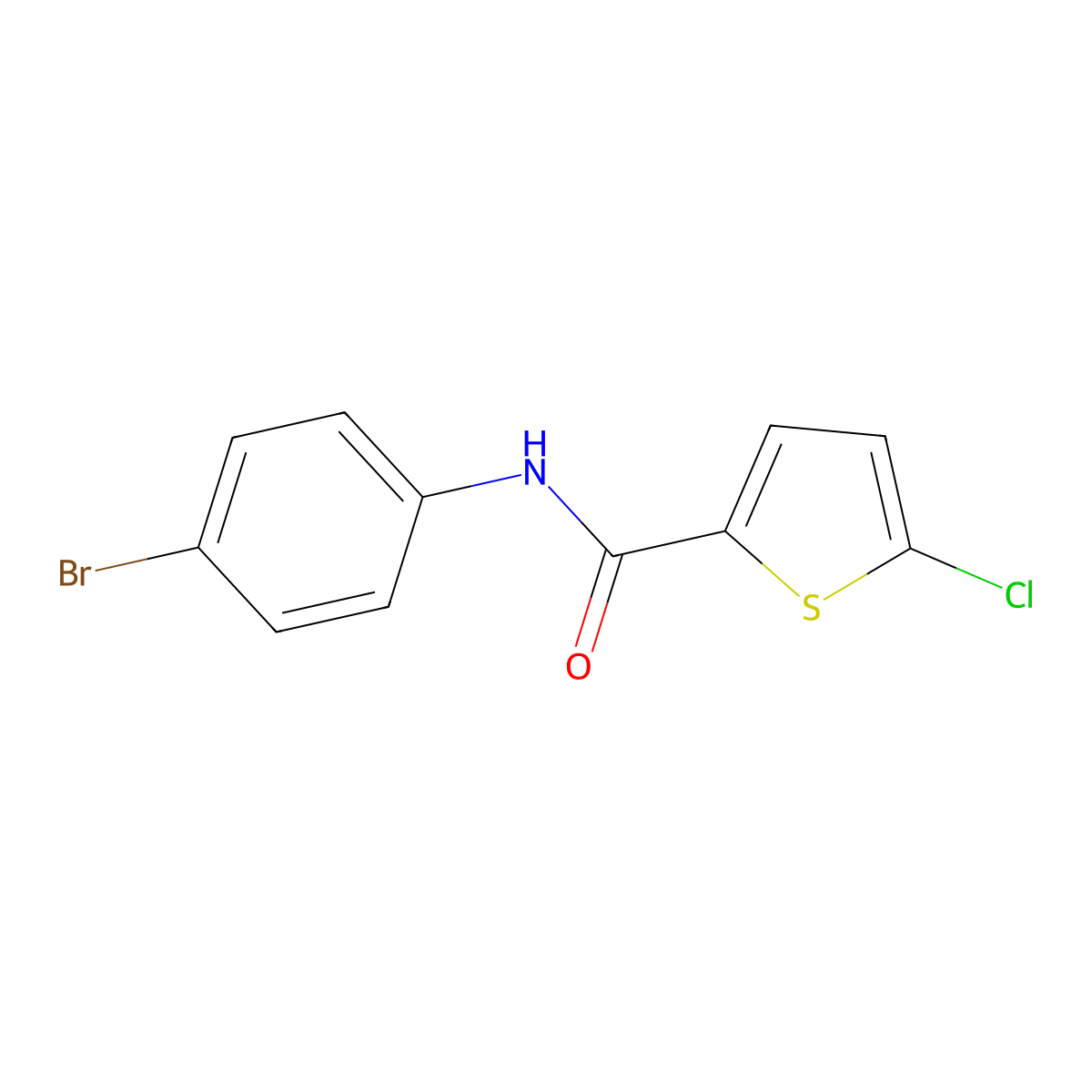 N-(4-bromophenyl)-5-chlorothiophene-2-carboxamide molecular structure, CAS 330677-98-0
