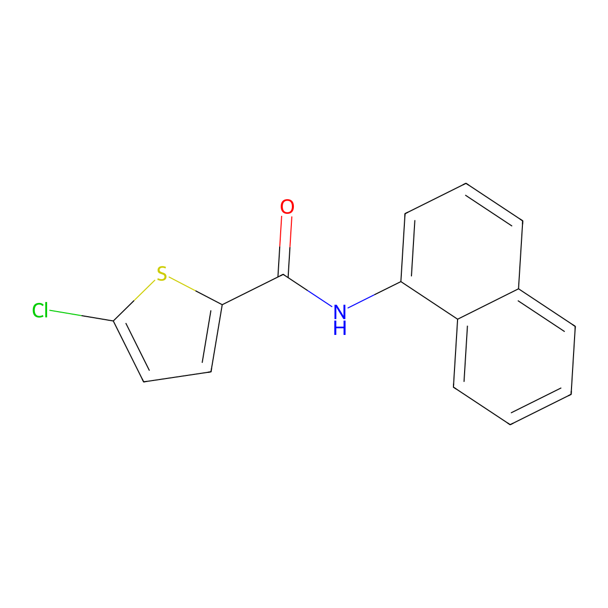 5-chloro-N-(naphthalen-1-yl)thiophene-2-carboxamide molecular structure, CAS 330677-99-1