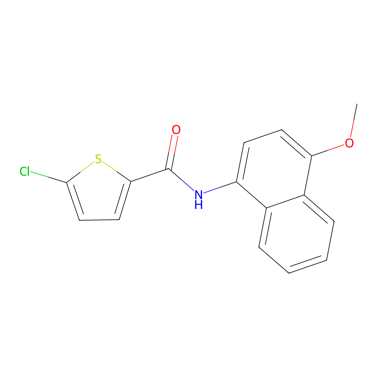 5-chloro-N-(4-methoxynaphthalen-1-yl)thiophene-2-carboxamide molecular structure, CAS 330678-00-7