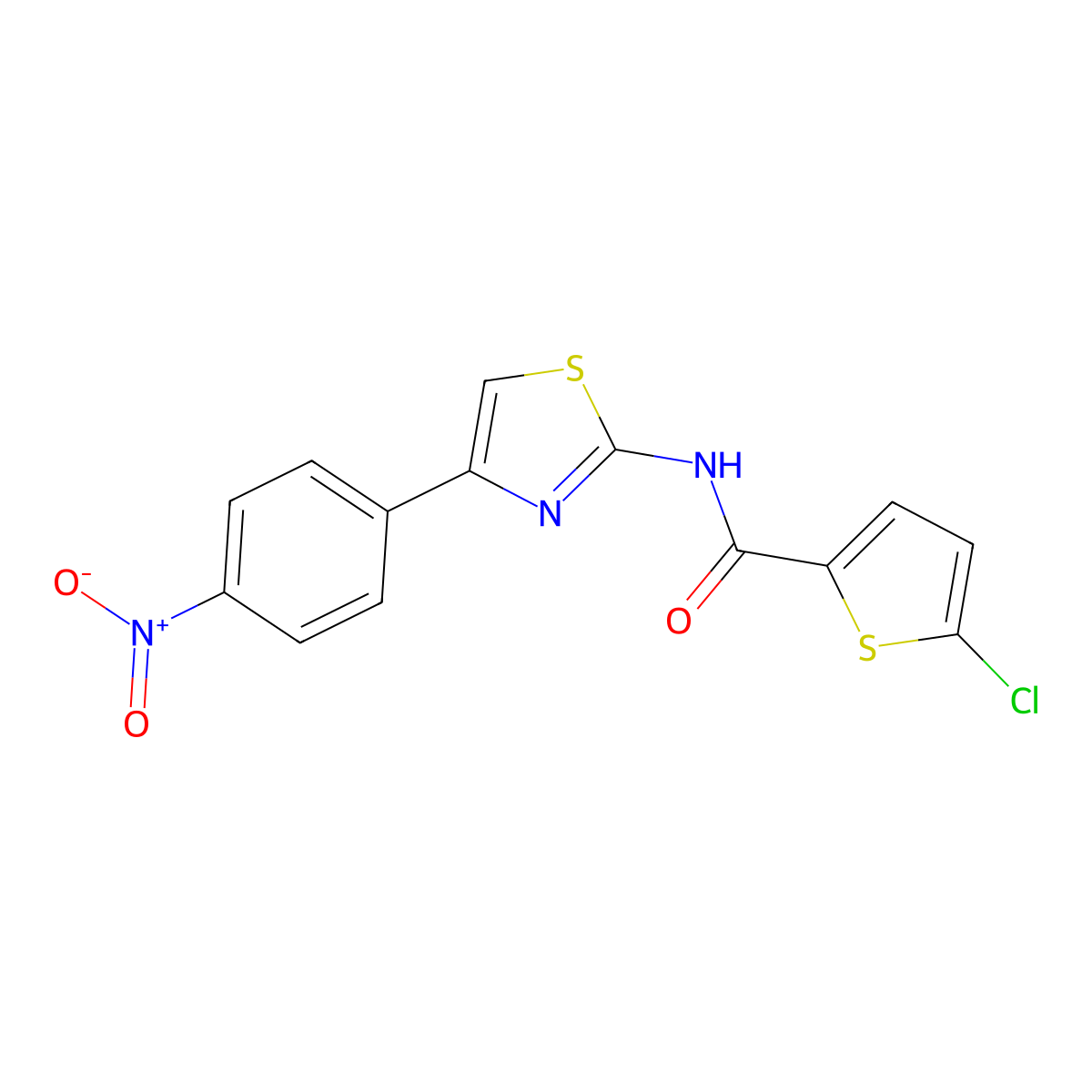 5-chloro-N-[4-(4-nitrophenyl)-1,3-thiazol-2-yl]thiophene-2-carboxamide molecular structure, CAS 330678-02-9