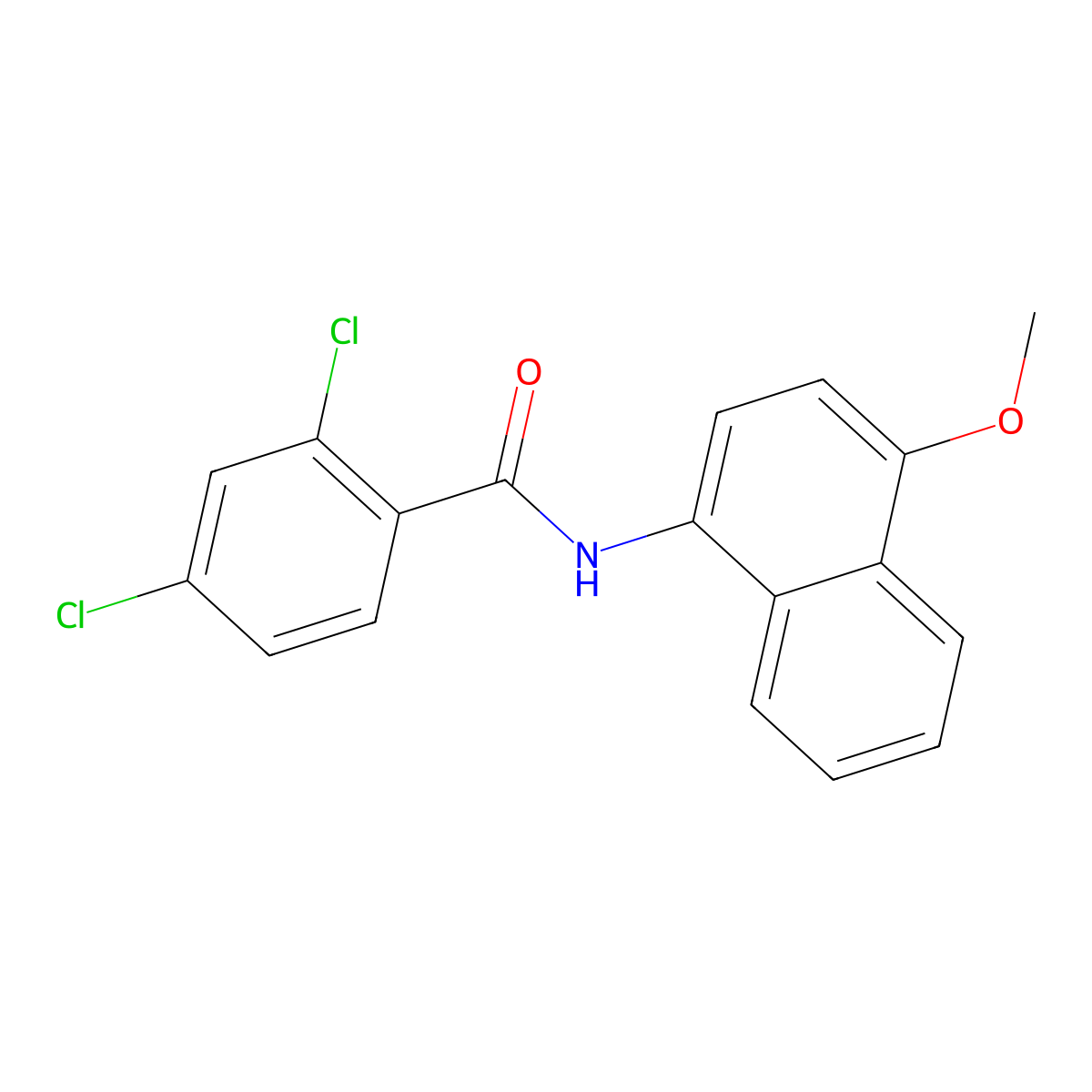 2,4-dichloro-N-(4-methoxynaphthalen-1-yl)benzamide molecular structure, CAS 330678-04-1