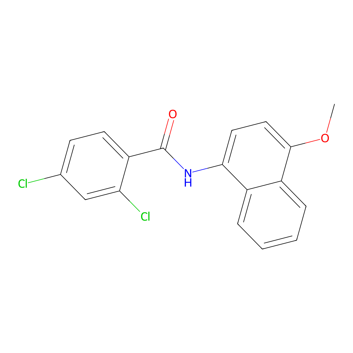 2,4-dichloro-N-(4-methoxynaphthalen-1-yl)benzamide molecular structure, CAS 330678-04-1