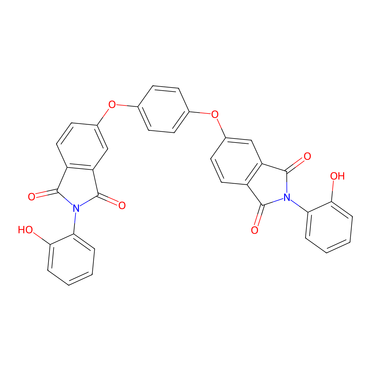 2-(2-Hydroxyphenyl)-5-[4-[2-(2-hydroxyphenyl)-1,3-dioxoisoindol-5-yl]oxyphenoxy]isoindole-1,3-dione molecular structure, CAS 330682-89-8