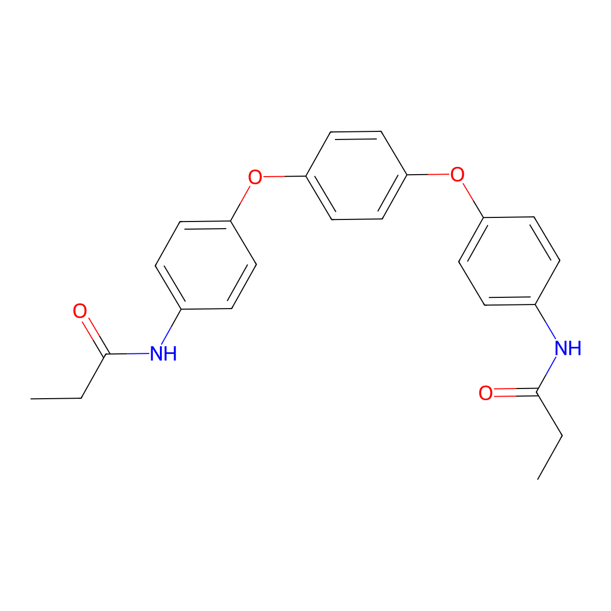 N-[4-[4-[4-(propanoylamino)phenoxy]phenoxy]phenyl]propanamide molecular structure, CAS 330682-97-8