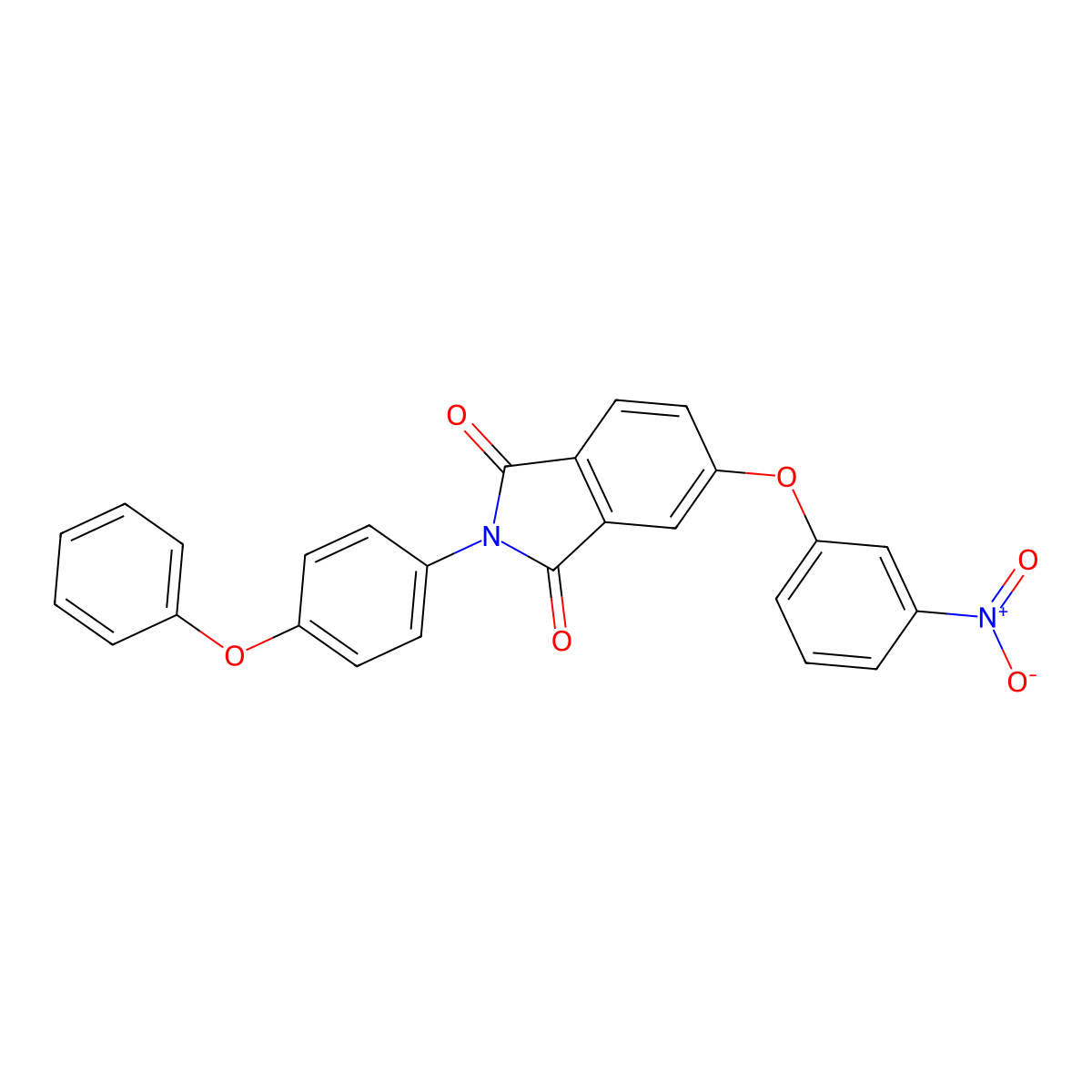 5-(3-Nitrophenoxy)-2-(4-phenoxyphenyl)isoindole-1,3-dione molecular structure, CAS 330683-04-0