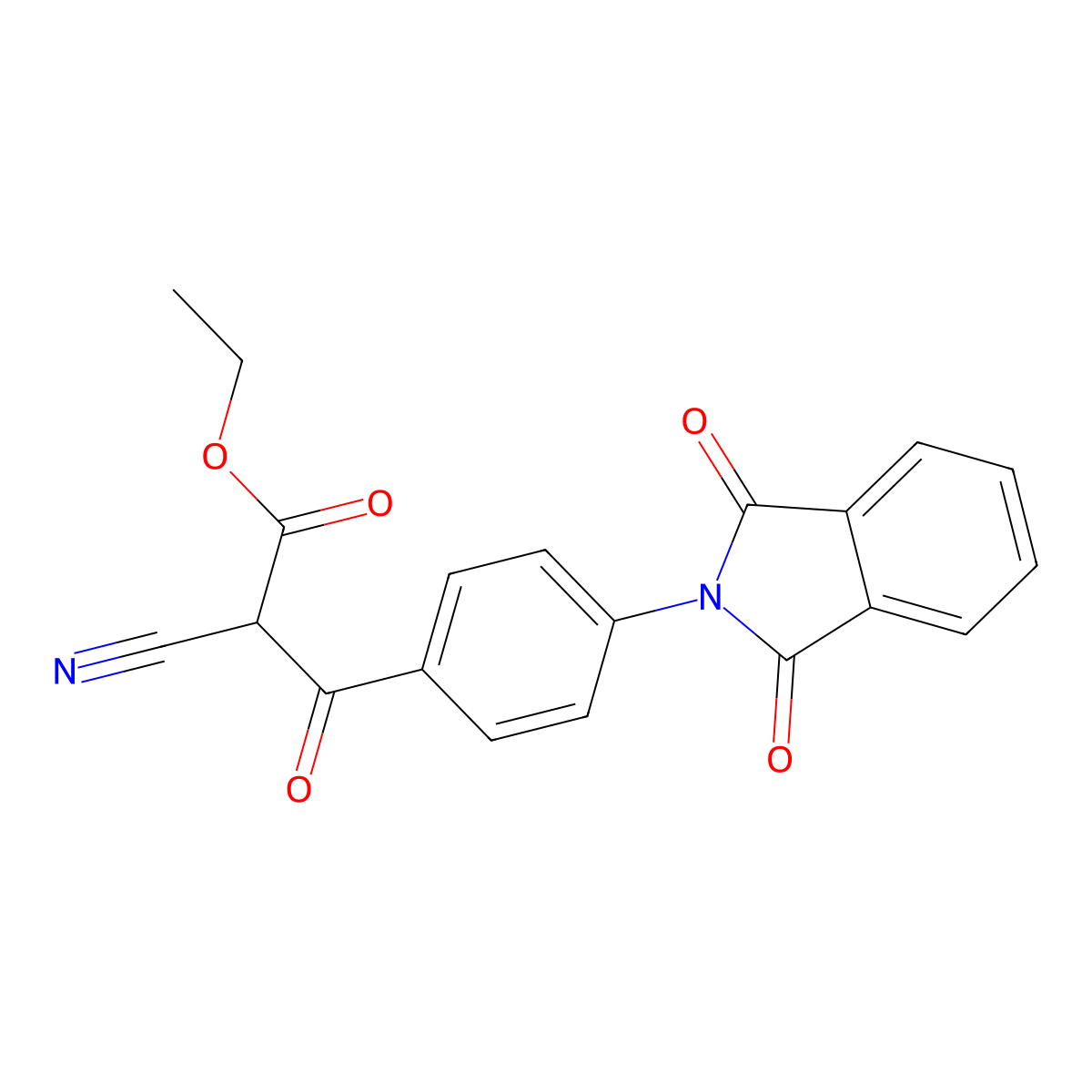 ethyl 2-cyano-3-[4-(1,3-dioxo-1,3-dihydro-2H-isoindol-2-yl)phenyl]-3-oxopropanoate molecular structure, CAS 330683-60-8