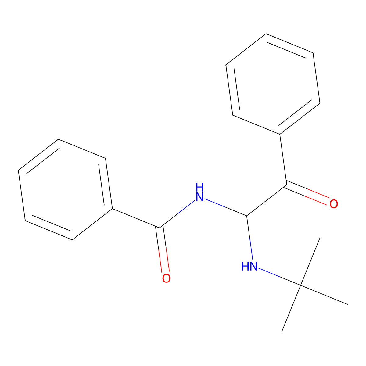 N-[1-(tert-butylamino)-2-oxo-2-phenylethyl]benzamide molecular structure, CAS 330684-21-4