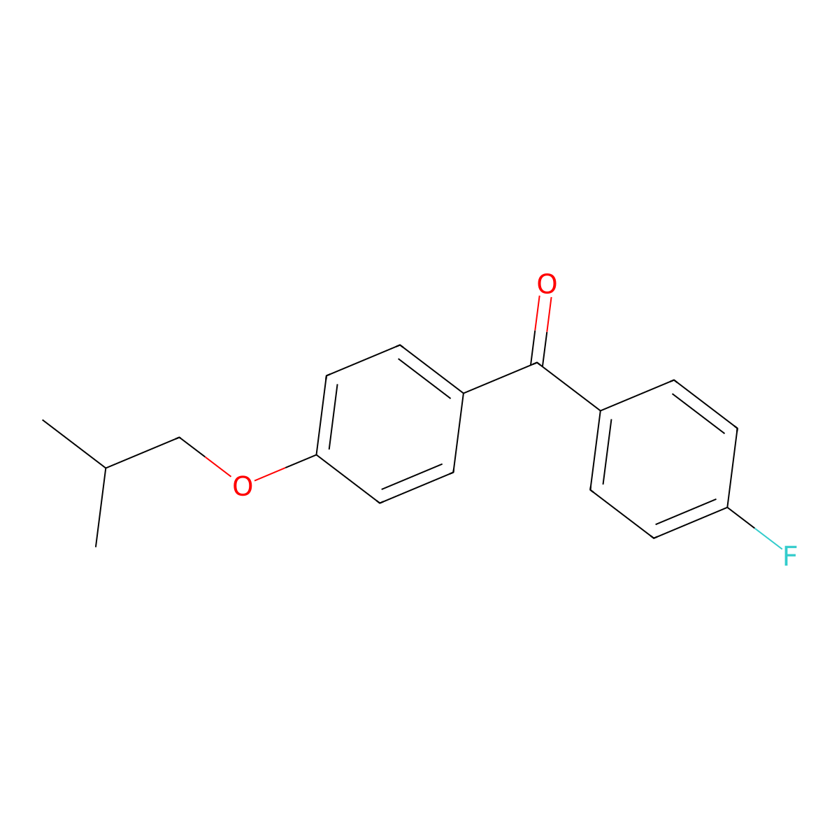 (4-Fluorophenyl)-[4-(2-methylpropoxy)phenyl]methanone molecular structure, CAS 330684-46-3