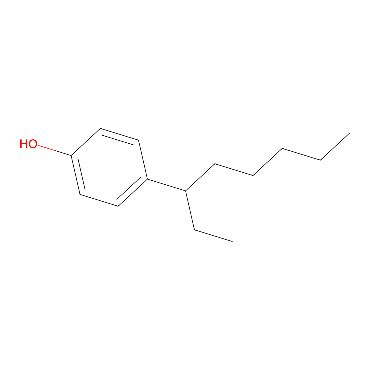 4-(1-Ethylhexyl)phenol molecular structure, CAS 3307-00-4