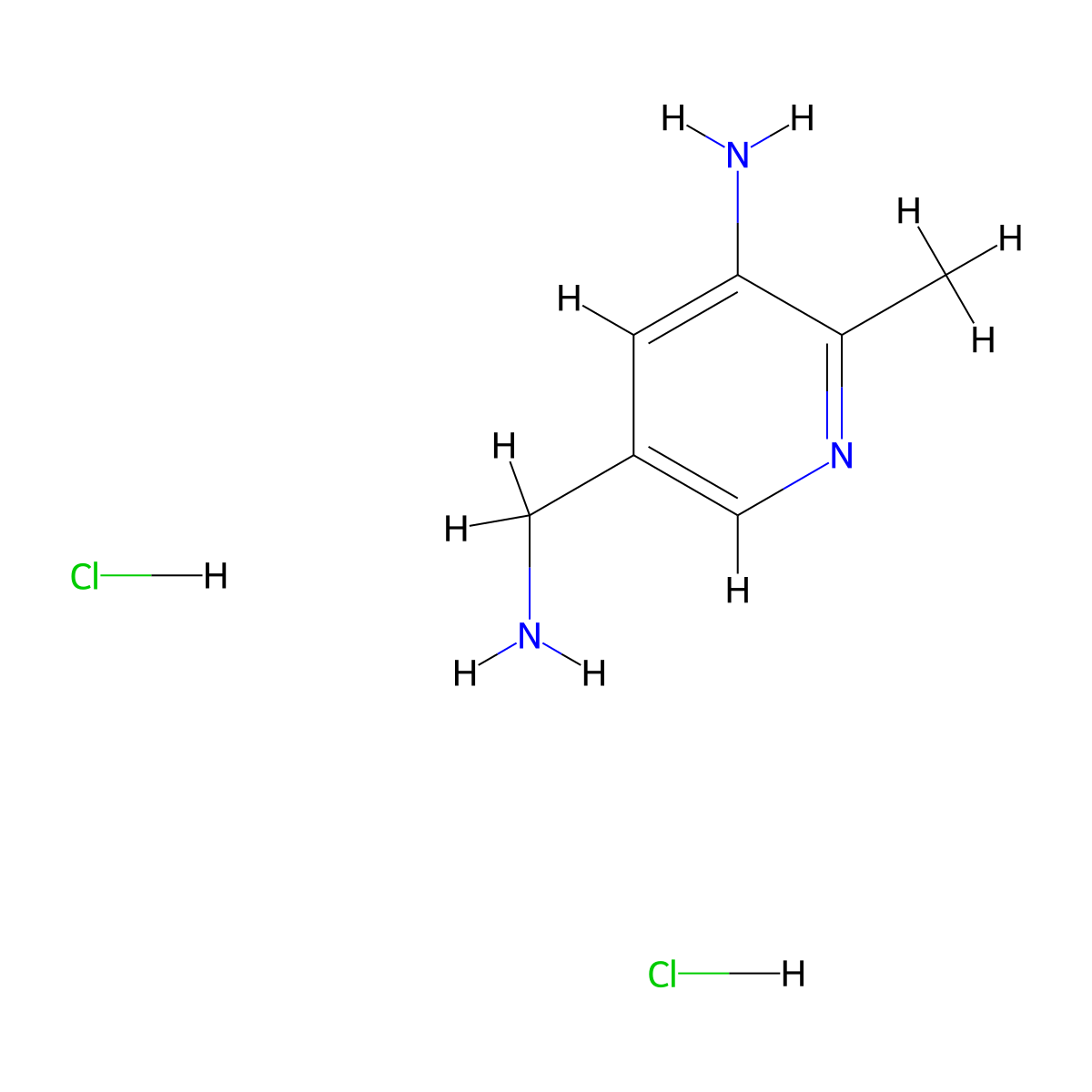 5-(Aminomethyl)-2-methylpyridin-3-amine dihydrochloride molecular structure, CAS 3307-75-3