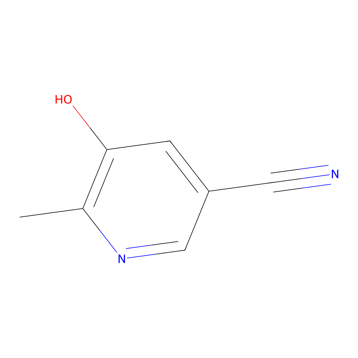 5-Hydroxy-6-methylpyridine-3-carbonitrile molecular structure, CAS 3307-82-2