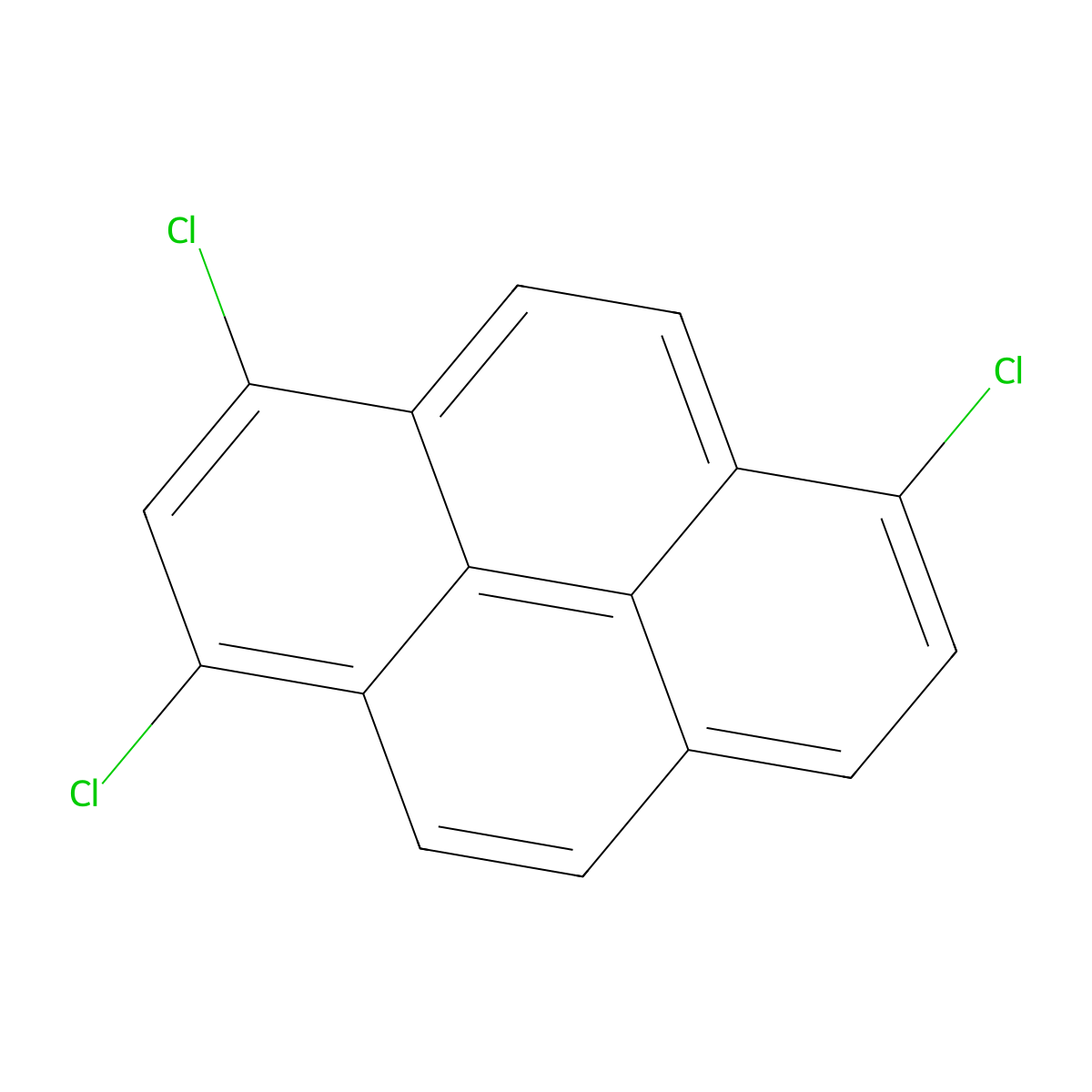 1,3,6-Trichloropyrene molecular structure, CAS 33070-25-6