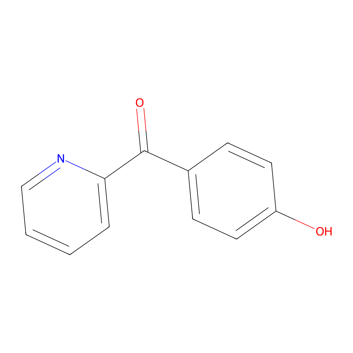 (4-Hydroxyphenyl)-2-pyridinylmethanone molecular structure, CAS 33077-70-2