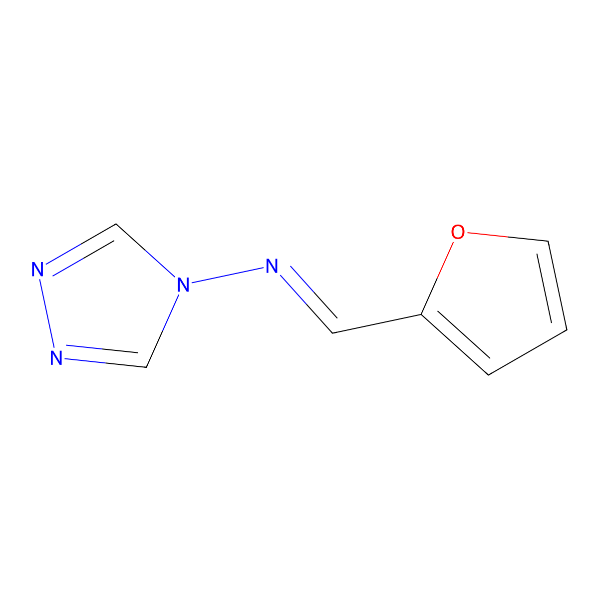 4-Furfurylideneamino-4H-1,2,4-triazole molecular structure, CAS 33078-89-6