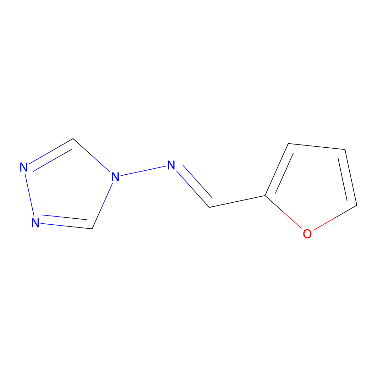 4-Furfurylideneamino-4H-1,2,4-triazole molecular structure, CAS 33078-89-6