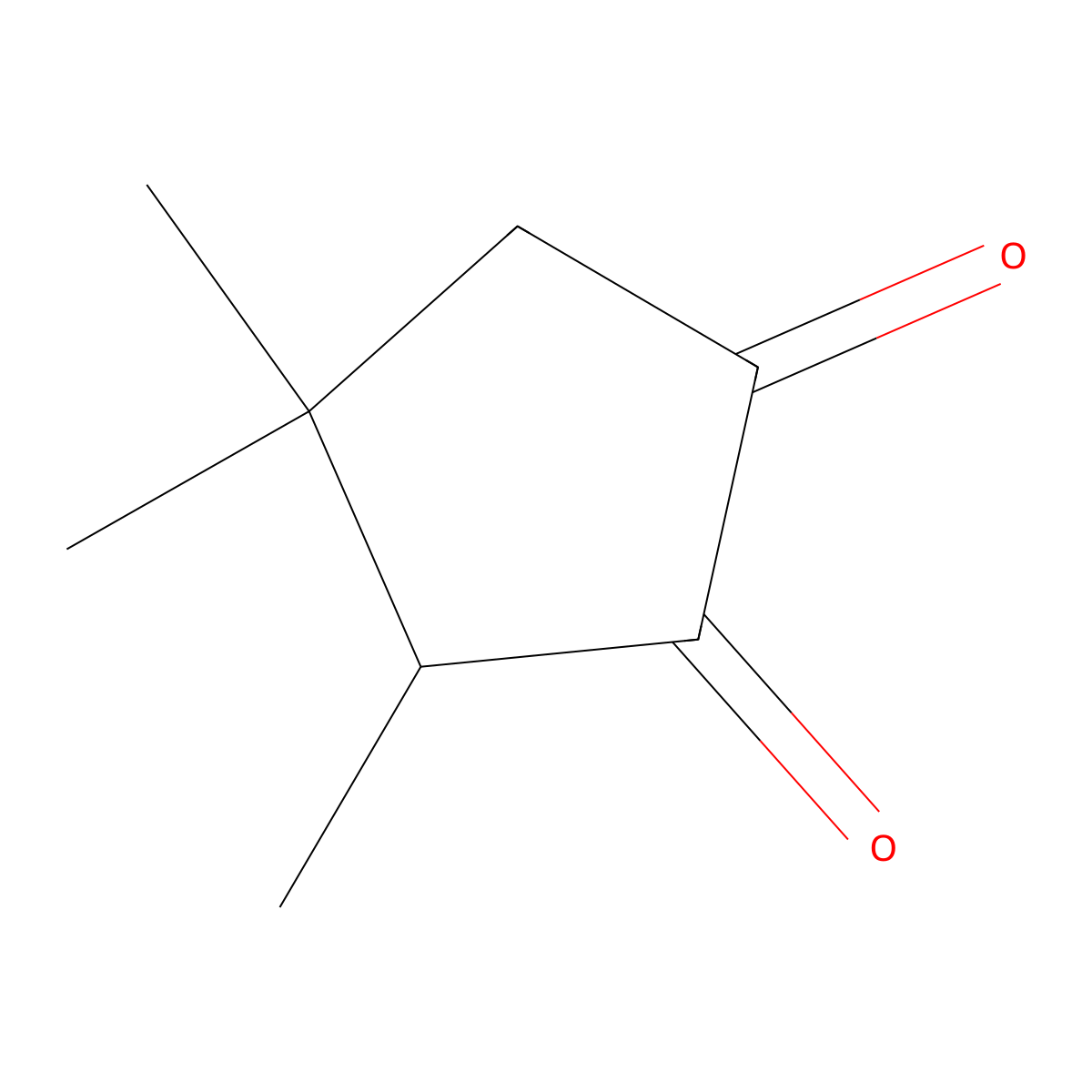 1,2-Cyclopentanedione, 3,4,4-trimethyl- molecular structure, CAS 33079-56-0