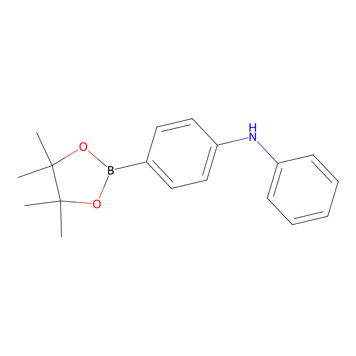 N-Phenyl-4-(4,4,5,5-tetramethyl-1,3,2-dioxaborolan-2-YL)aniline molecular structure, CAS 330792-75-1